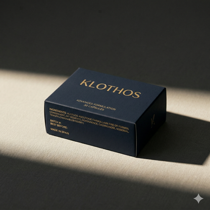 Caja KLOTHOS 30 sticks monodosis con información de lote visible